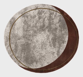 Zuiver Organisch Vloerkleed Noon 200 x 220cm - Bruin - Rond