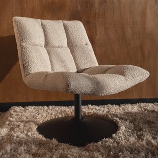 Dutchbone Draaifauteuil Bar Bouclé - Beige