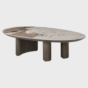 Richmond Organische Salontafel Langford Marmerlook, 135 x 80cm - Bruin
