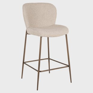Richmond Barstoel Odarby Bouclé - Crème (zithoogte 67cm)