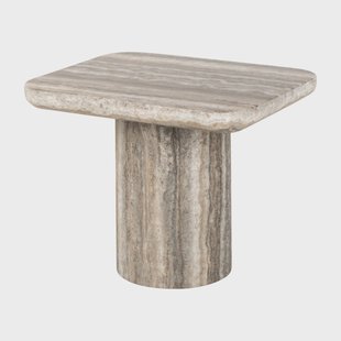 Richmond Salontafel Denizly Marmer en travertin, 65 x 50cm - Grijs