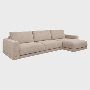 Richmond Loungebank Trentino Links/Rechts, Geweven stof - Bruin