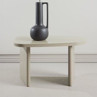 Nohr Organische Bijzettafel Jenea Glas en MDF, 70 x 45cm - Beige