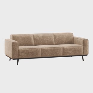 WOOOD 3-zits Bank Statement Velvet Chenille - Taupe