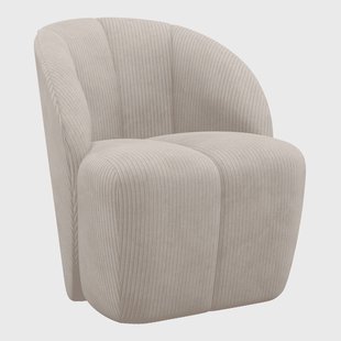 WOOOD Draaifauteuil Mojo Ribstof - Ecru