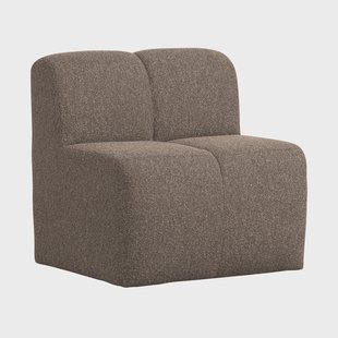 WOOOD Eetkamerbank Mojo Bouclé, 84cm - Bruin Melange