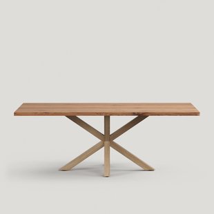 Kave Home Eettafel Argo Acaciahout, 220 x 100cm - Naturel