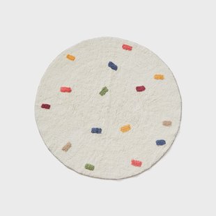 Kave Home Rond Vloerkleed Epifania 120cm - Kleurrijk,Wit