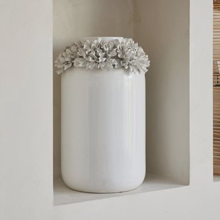 Riviera Maison Vaas Flourishing Keramiek, 47cm - Wit