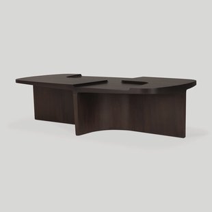 Ethnicraft Deens Ovale Salontafel Brutalist Gevernist Mahoniehout, 143 x 75cm - Rose Brown - Ovaal