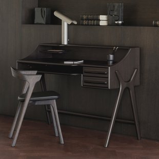 Ethnicraft Bureau Flow Gevernist Mahoniehout, 140 x 55cm - Rose Brown