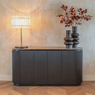 Richmond Dressoir Russo Travertin en brass, 160cm - Bruin