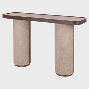 Richmond Sidetable Willox Linnen en eiken, 140cm - Bruin
