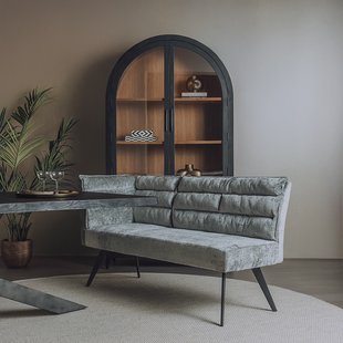 Tower Living Eetkamerbank Rosora Hoek Links, 160cm - Grijs