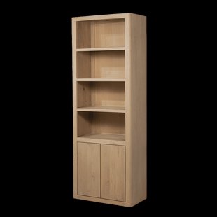 Tower Living Boekenkast Tenna Mangohout, 220 x 80cm - Naturel