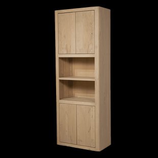 Tower Living Opbergkast Tenna Mangohout, Met 2 open vakken, 220 x 80cm - Naturel