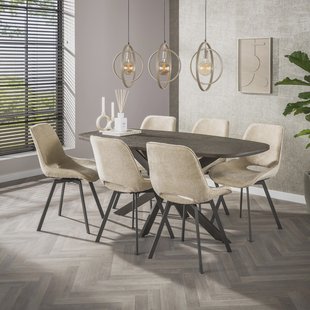 LifestyleFurn Ovale Eettafel Shakira Liquid Metal, 180 x 90cm - Brons - Ovaal