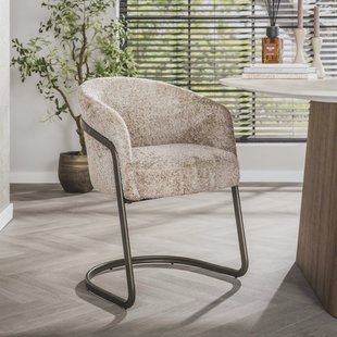 LifestyleFurn Eetkamerstoel Lannie Alura stof - Zand