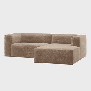 WOOOD Loungebank Bean Rechts, Chenille - Taupe