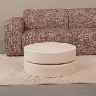 LABEL51 Ronde Salontafel Milly Mangohout, 70cm - Soft Sand
