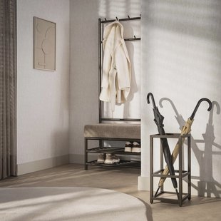 LifestyleFurn Parapluhouder Markita Staal en travertinlook - Drift Brown