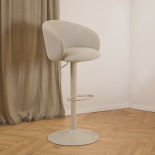 Bendt Draaibare Barkruk Cristi Structuurstof - Beige (zithoogte 65-86cm)