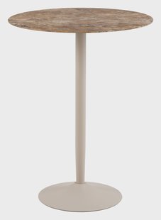 Bendt Ronde Bartafel Tempest Keramiek met marmerlook, 80cm - Bruin/Grijs