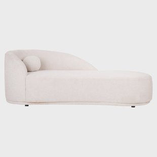 Richmond Chaise Longue Emma Geweven stof - Crème