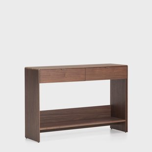 Kave Home Sidetable Norlen Walnootfineer, 120cm - Bruin