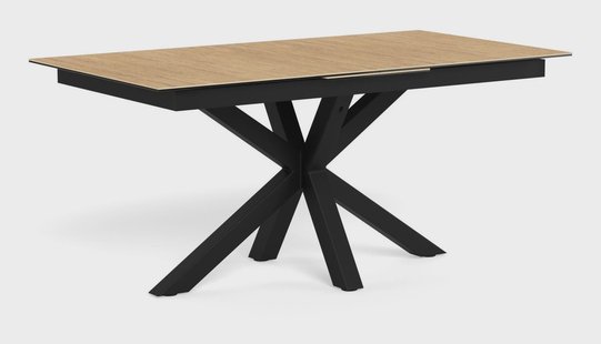 Bendt Uitschuifbare Eettafel Line Keramiek in eikenlook, 168/210 x 90cm - Naturel