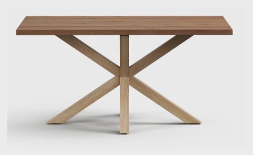 Kave Home Eettafel Argo Verouderd Eikenfineer, 160 x 90cm - Naturel