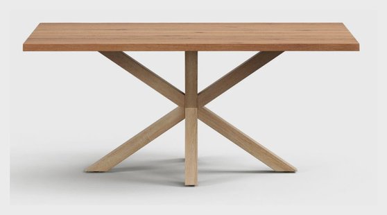 Kave Home Eettafel Argo Eikenfineer, 180 x 100cm - Naturel
