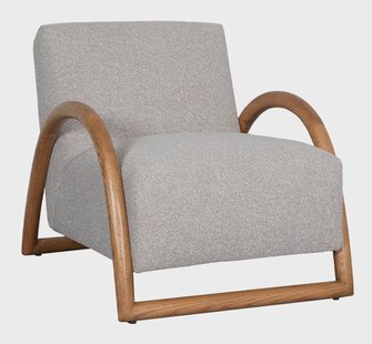 LABEL51 Fauteuil Viggo Bouclé en naturel essenhout - Naturel