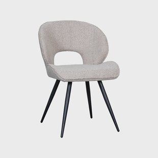 LABEL51 Eetkamerstoel Sakura Bouclé - Naturel/Zwart