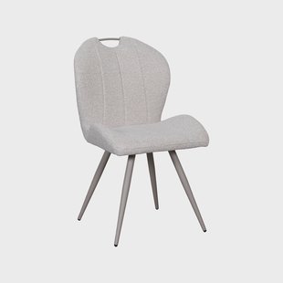 LABEL51 Eetkamerstoel Silly Bouclé - Naturel/Taupe