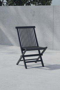 Nohr Inklapbare Tuinstoel Amberia Teakhout - Zwart