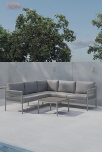 Nohr Loungeset Marena Met hoekbank en tafel - Beige