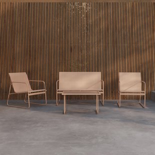 Nohr Loungeset Karilynn Met bank, 2 stoelen en tafel - Beige