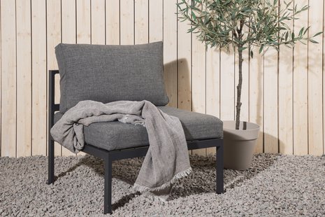 Nohr Loungeset Lasheka Middenmodule - Grijs/Zwart