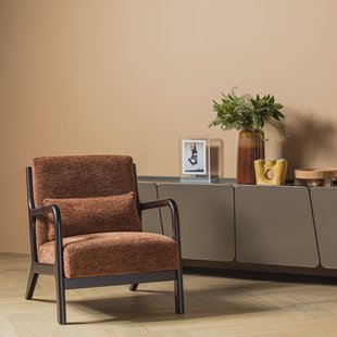 WOOOD Fauteuil Mark Chenille - Bruin