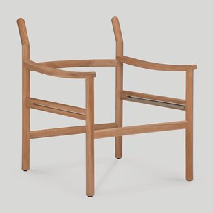 Ethnicraft Outdoor Loungestoel Safari Teakhout, Excl. Stoelhoes - Naturel