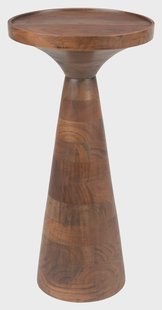 Zuiver Ronde Bijzettafel Floss Acaciahout, 28cm - Walnoot