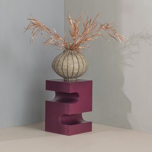 WOOOD Bijzettafel Jessa 30 x 30cm - Paars/Bruin - Vierkant