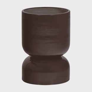 WOOOD Plantenpot Toval Ø28cm - Paars/Bruin