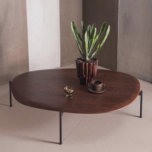 WOOOD Organische Salontafel Kota 121 x 97cm - Bruin