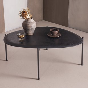 WOOOD Organische Salontafel Kota 92 x 67cm - Zwart