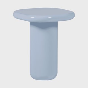WOOOD Ronde Bijzettafel Zava 50 x 50cm - Lichtblauw - Ovaal