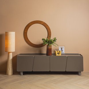 WOOOD TV-meubel Root Grenenhout, 200cm - Truffelbruin