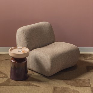 WOOOD Fauteuil Nomu Chenille - Lichtbruin