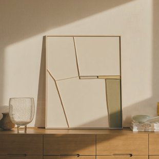 Kave Home Schilderij Deravia 100 x 80cm - Beige